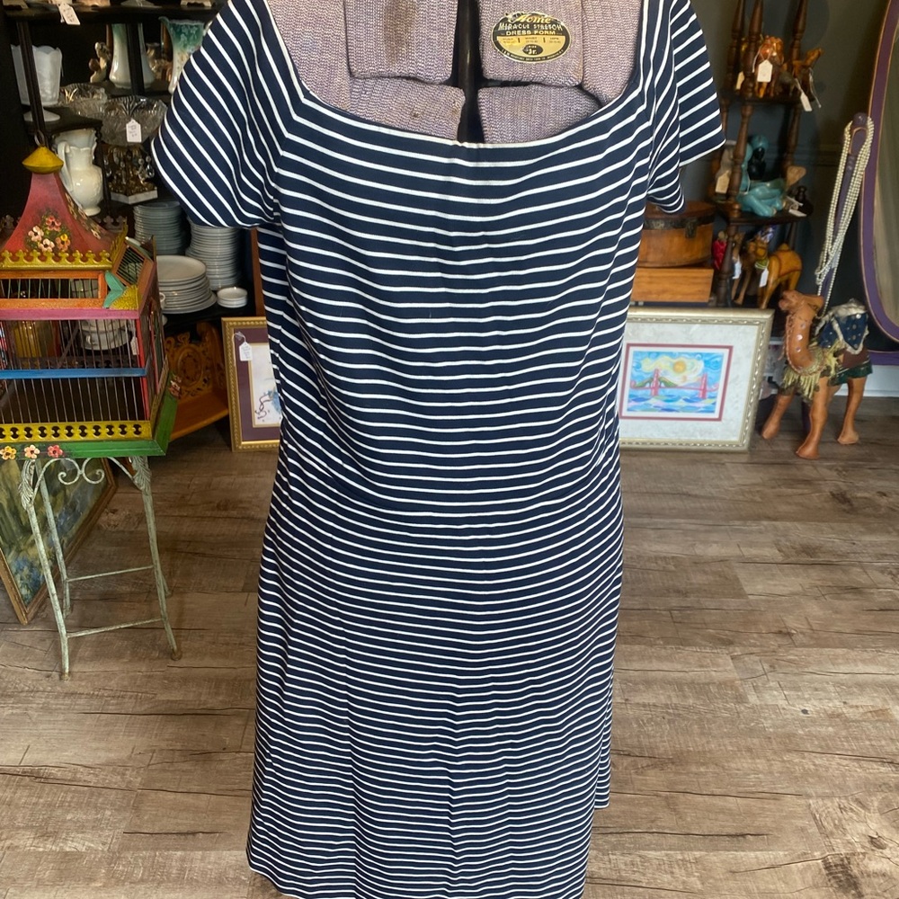 Boden size 10R double lined Midi striped dress